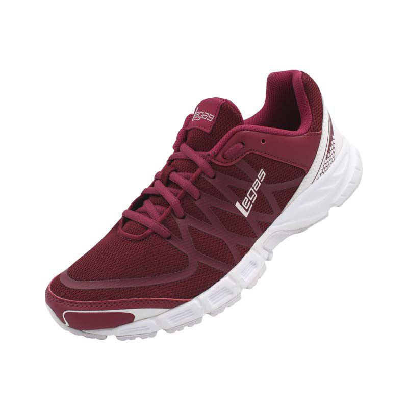 Sepatu League Legas Maroon Pria Evo La M Running Shoes Cowo Original