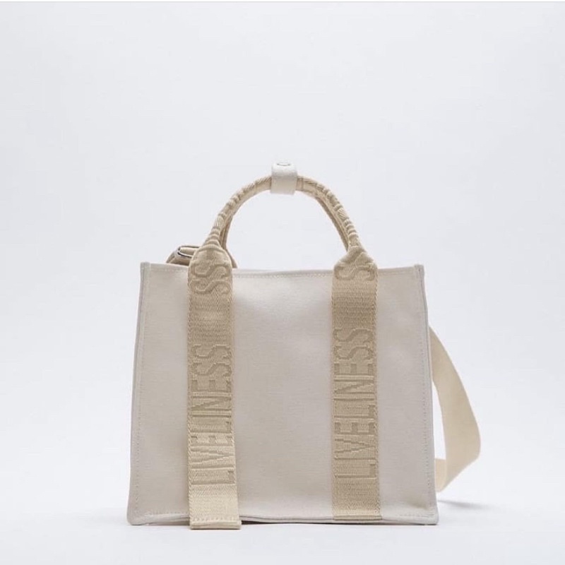 ZARA CANVAS WITH SLOGAN