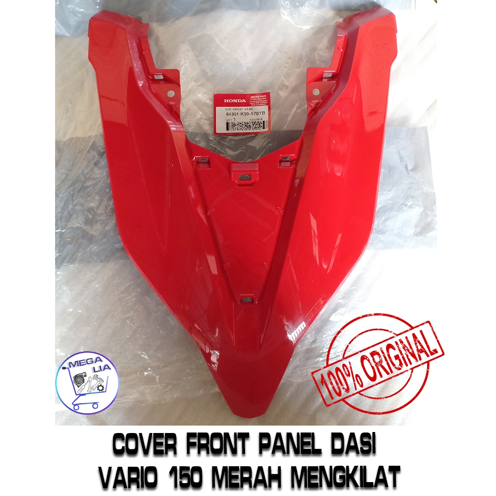 Cover Front Panel Dasi Vario 150 Merah Mengkilat ORI HONDA 100%  64301-K59-A70YB