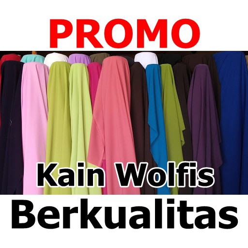TERMURAH Kain Wolfis Grade A /  Wolpeach Premium /Wolvis Premium gamis tunik fashion-6