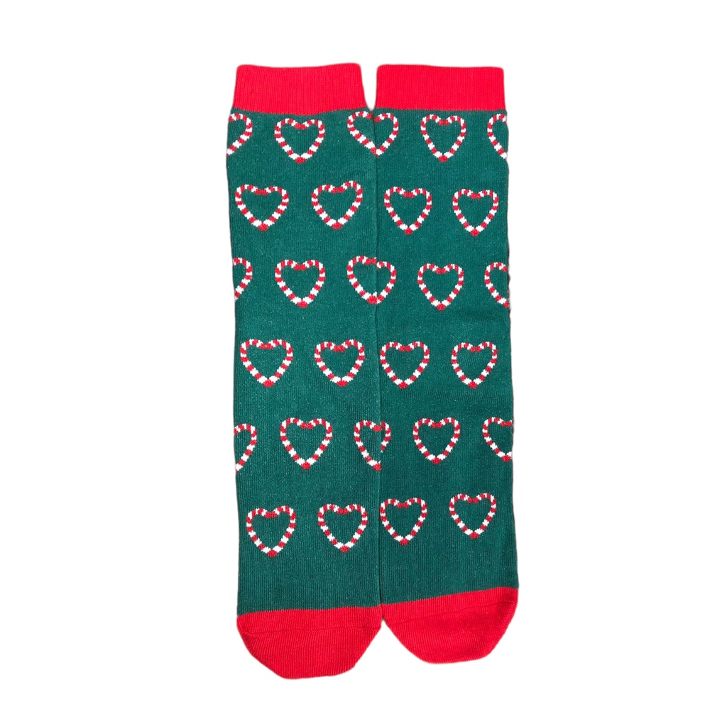 Kaos Kaki Motif Lucu-Lucu / Buah / Snack / Christmas / Snoopy / Leopard BEBAS PILIH (EXPT)-E31 Candy Love Green