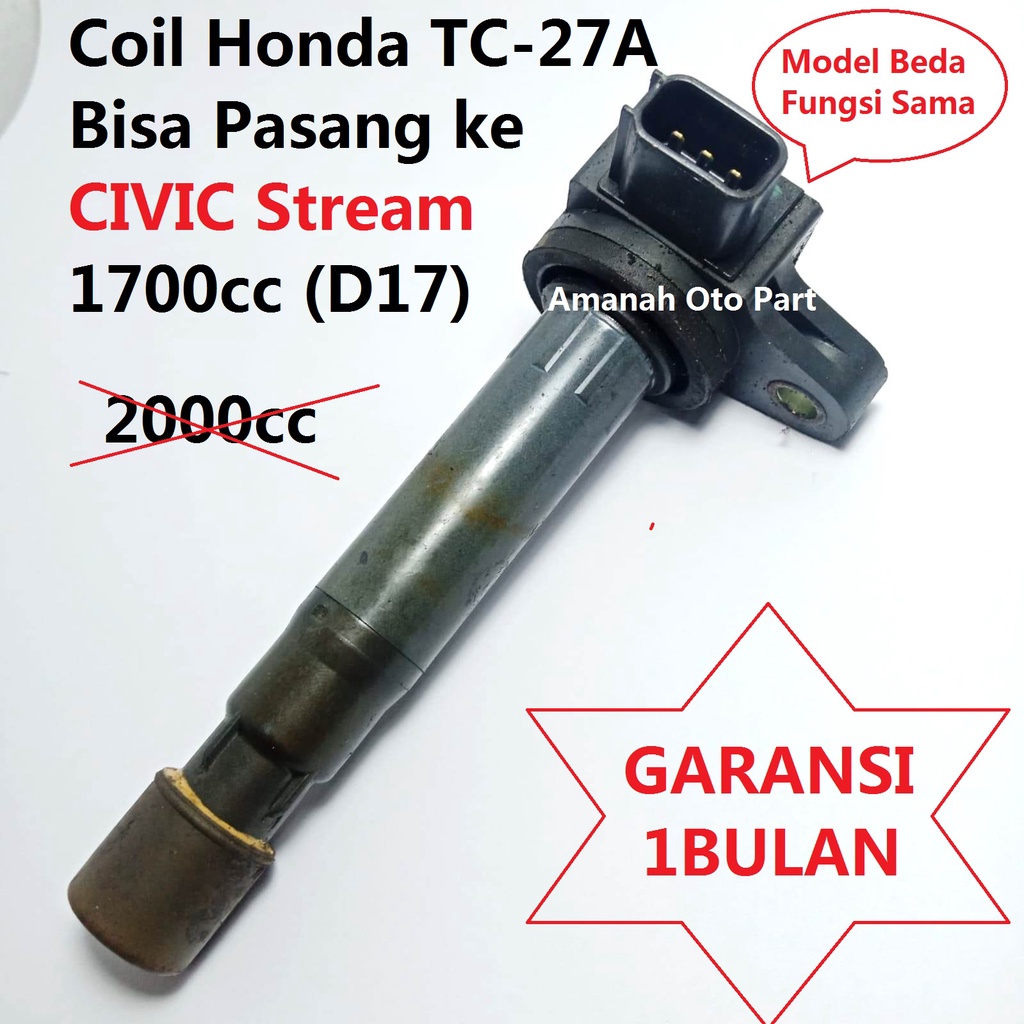 Coil koil Honda Stream Civic 1700cc Asli ori Original Copotan D17 1.7 1700 TEL TC-27A ignition