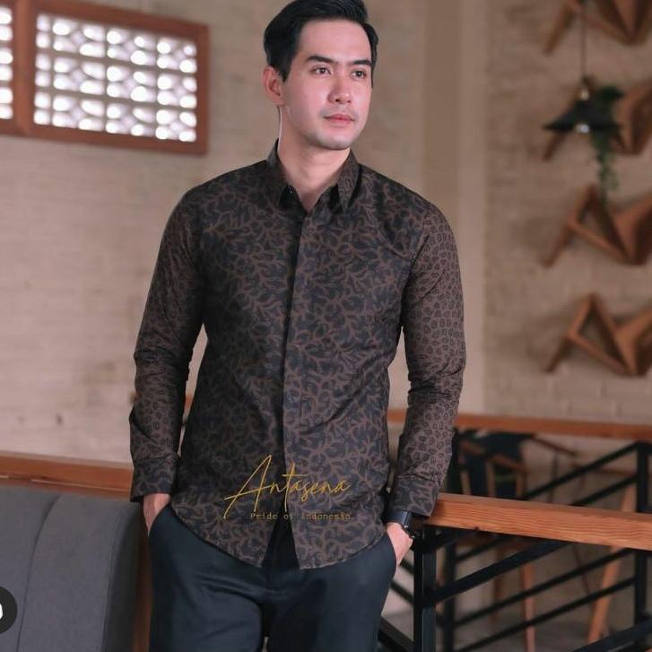 Langsung Beliii.. KEMEJA BATIK PRIA SLIMPIT LENGAN PANJANG