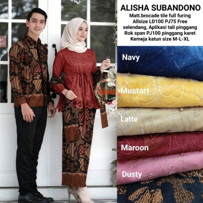 Shopashop Solo Batik Kebaya Couple Aziza Tulle Mutiara