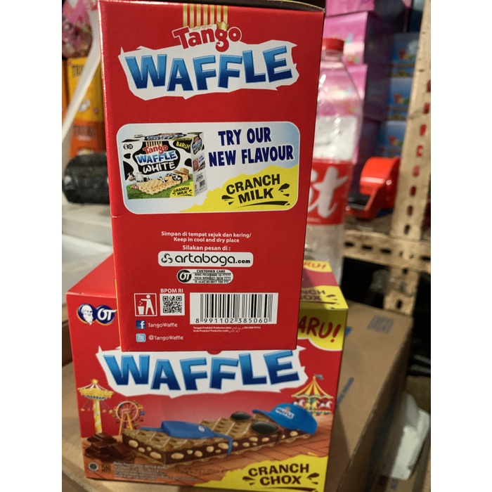 

Wafer-Biskuit- Tango Waffle Cranchox 7 Gram. 1 Box Isi 20 Sachet -Biskuit-Wafer.