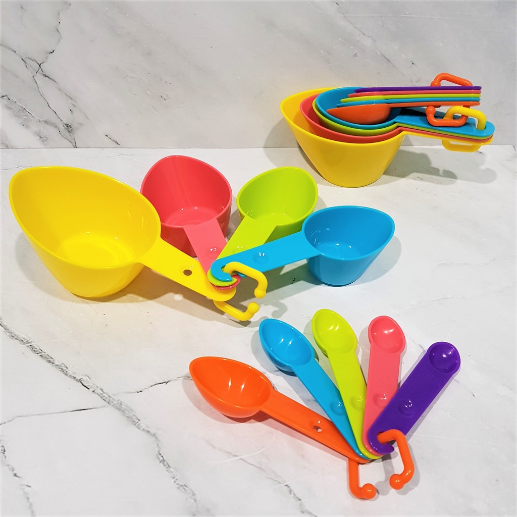 set 9 sendok takar Besar Kecil meansuring cup spoon ml COLOR