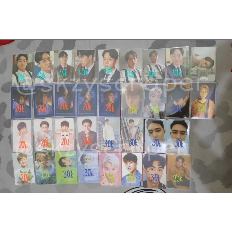 PHOTOCARD EXO PC (BACA DESKRIPSI) SEHUN SUHO XIUMIN CHEN D.O KUYUNGSOO BAEKHYUN LAY KAI CHANYEOL