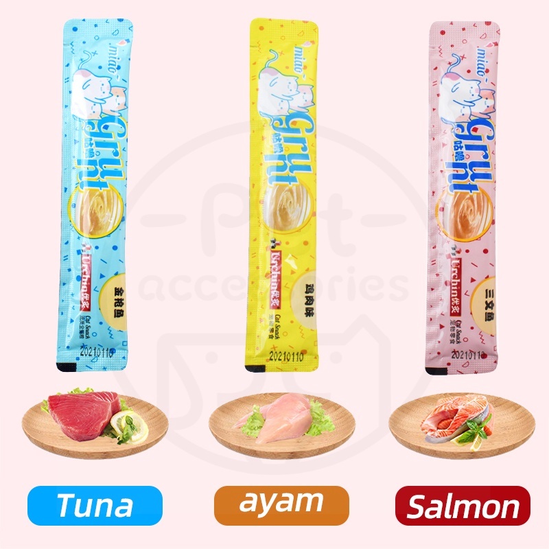 snack cat strip 15g/batang kucing kecil kucing dewasa pengemukan aksesoris hewan peliharaan