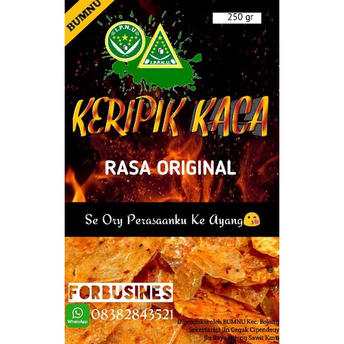 

KERIPIK KACA RASA ORIGINAL