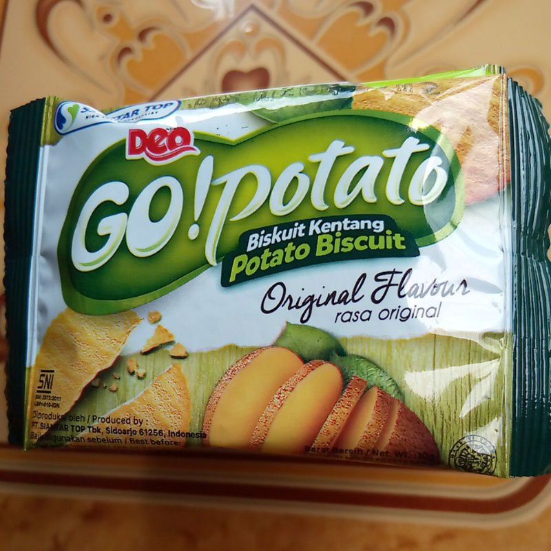 Go Potato Biskuit Go!Potato Kentang Varian Rasa Original [1 Pack Isi 20 Pcs]