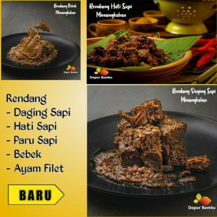 

Rendang Daging 500 Gr Rendang Paru Rendang Hati Sapi Rendang Bebek Fro Yahyafianshop5