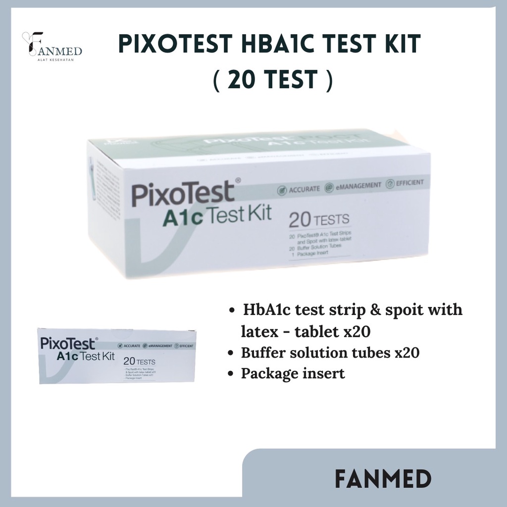 Pixotest HbA1c Kit 20 tests Pixotest A1c test Kit GEA