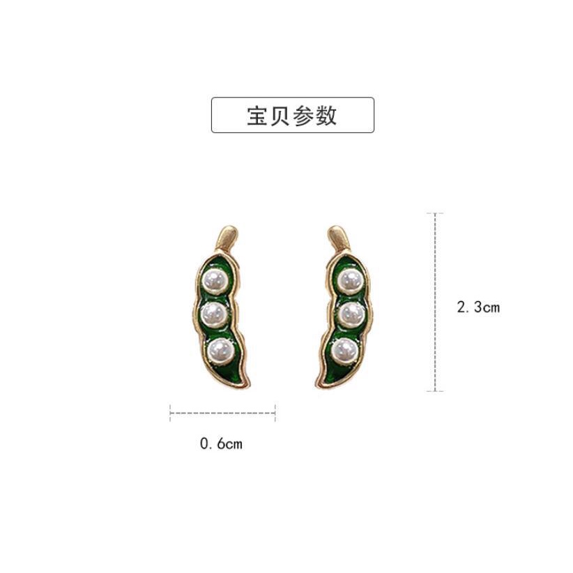 925 jarum perak Baru imitasi mutiara pea pod stud anting-anting Korea indah halus grace kecil dan se