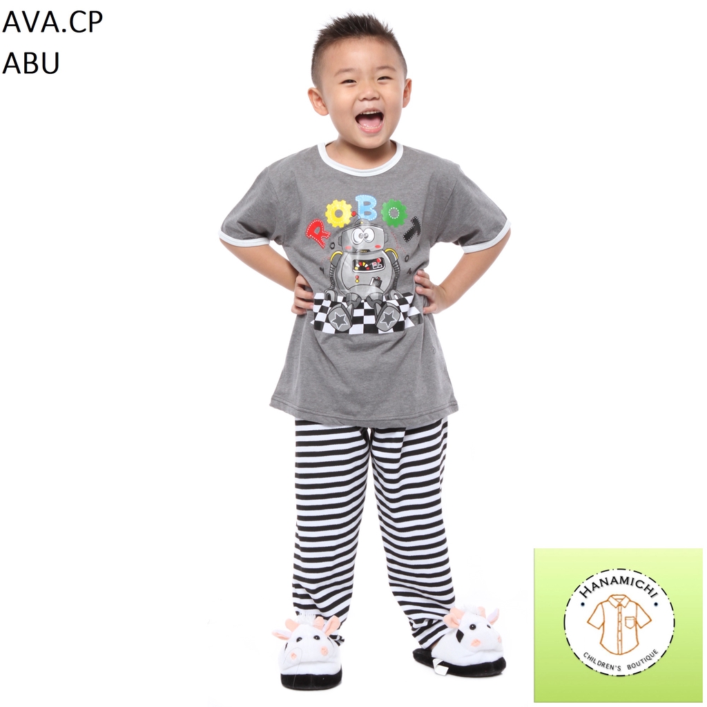 Hanamichi AVA.CP Setelan Baju Tidur Anak Bergambar Lengan Pendek