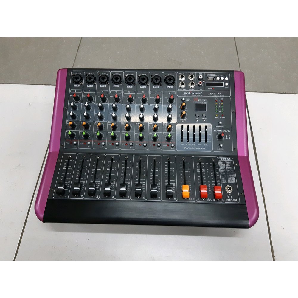 POWER MIXER PREMIUM 8 CHANNEL ROXTONE BLUETOOTH USB EFFECT VOCAL 99DSP ORIGINAL  Berkualitas