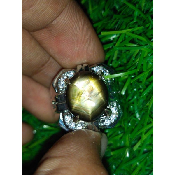 PROMO batu black safir star asli natural top quality siap pakai