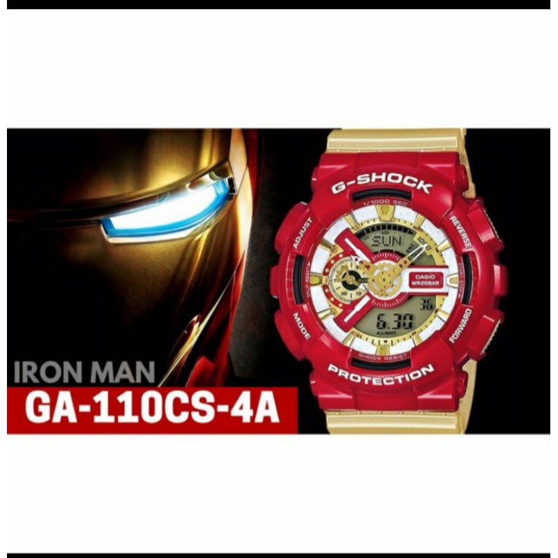 Jam Tangan Pria Merk G Shock Type GA-110CS-4A Ironman Original Bm Free Box