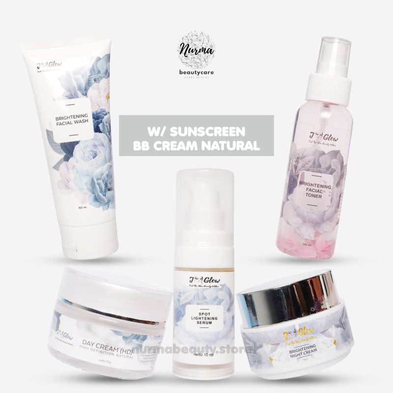 Jglow J glow Skincare Super Whitening Krim Perawatan Kecantikan Pemutih Kosmetik Wajah Glowing BPOM-5 itm w/  BB Cream