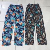 Celana panjang santai wanita + Ikat Corak/Celana Kulot Ting Ting