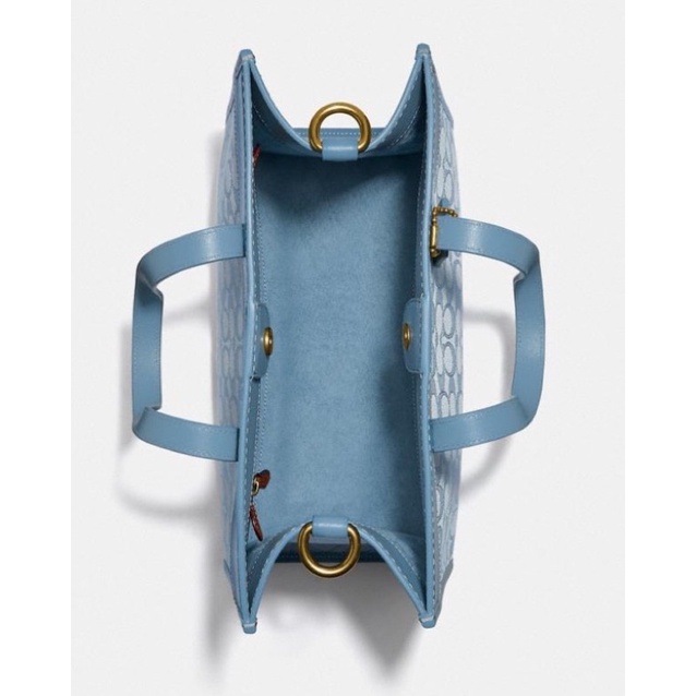 Coach Field Tote 30 In Signature Jacquard (C3282) Light Blue/Chambray