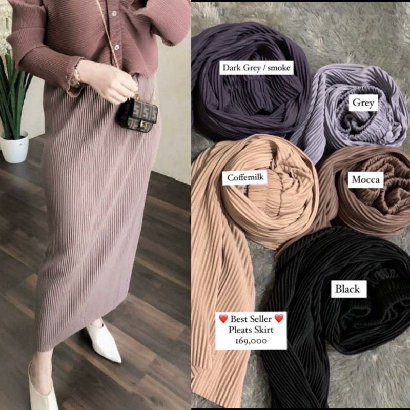 Premium Rok Plisket/Rok Plisket Lidi/Rok Span Lidi/Rok Span Plisket Lidi Kecil/Rok Plisket Span Prem