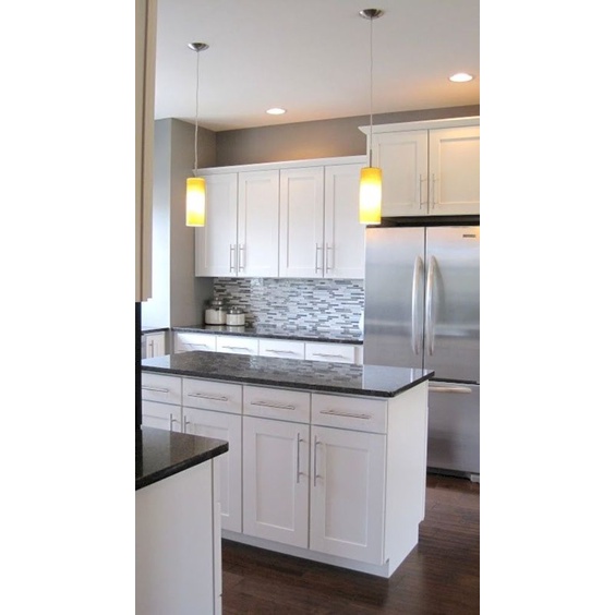 Kitchen Set Bawah 150 cm 4 Pintu Lapis HPL Motif Marmer Hitam (Non Rakitan Costume Desain Sudah Jadi