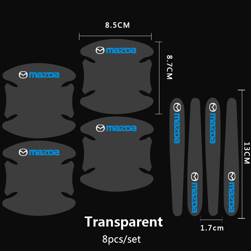 8pcs Stiker Pelindung Gagang Pintu Untuk Mazda 2 3 5 6 Mazda Cx 5 Cx30 Mazda Rx8