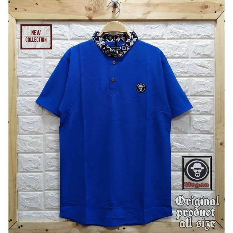 kaos biru Lacoste baju kerah polo Lacoste pria