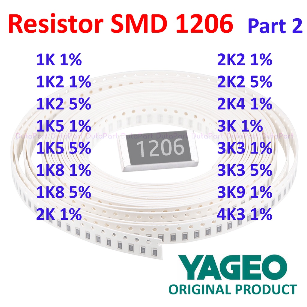 Resistor SMD 1206 YAGEO Original Product Part 2