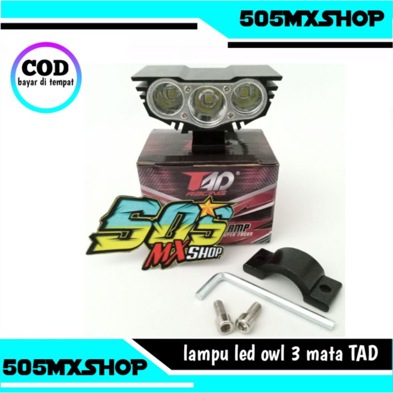 LAMPU LED OWL 3 MATA - LAMPU LED T4D UNIVERSAL - LAMPU MOTOR KLX CRF TS KTM SUPERMOTO DTRACKER - LAM