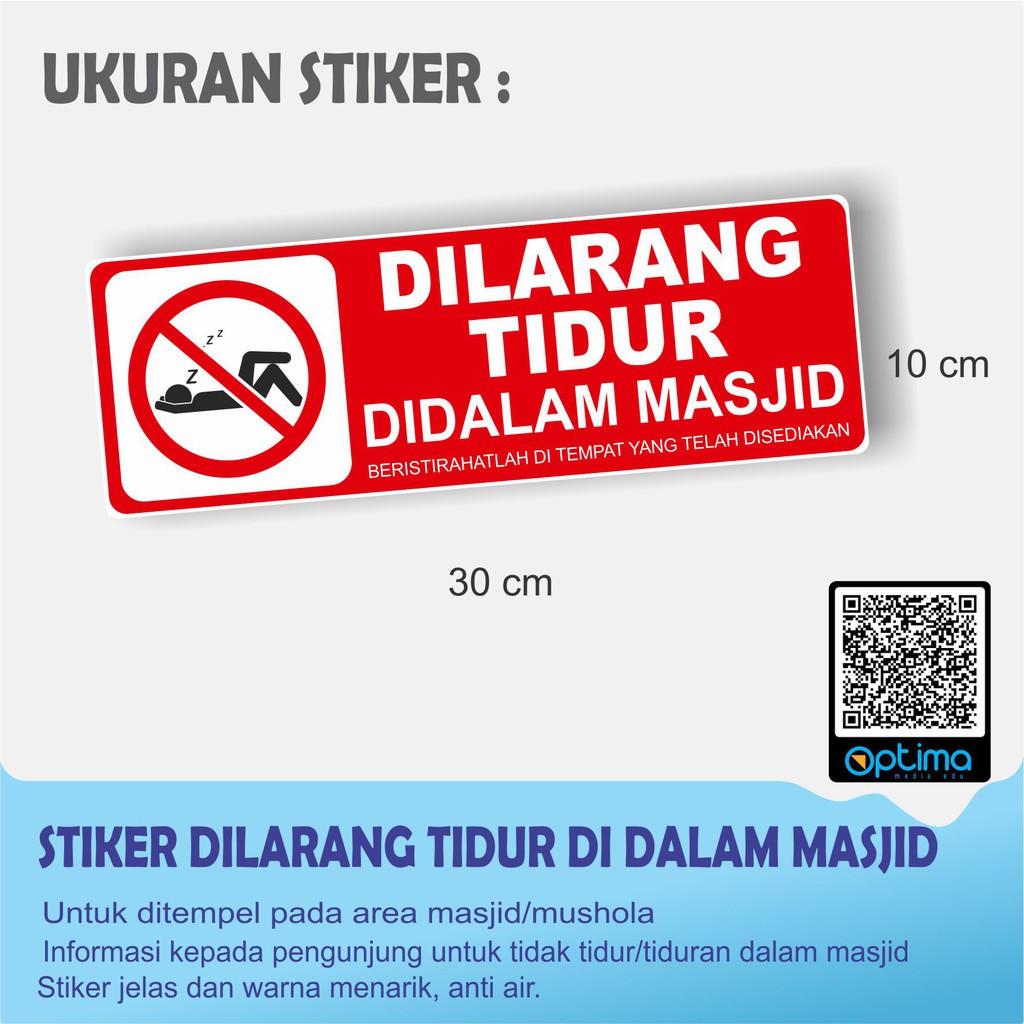 Stiker Dilarang Tidur Di Dalam Masjid Shopee Indonesia