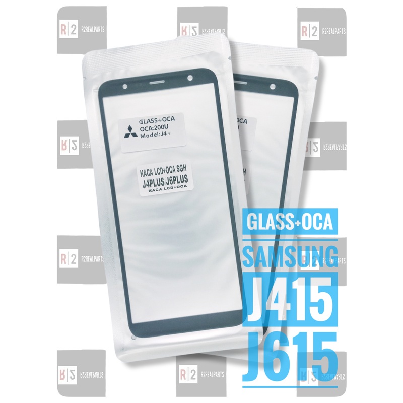 Glass Kaca TS LCD Sudah Lem OCA SAMSUNG J4 Core J410 J4 Plus J4+ J415 - J6 Plus J6+ J610 Hitam