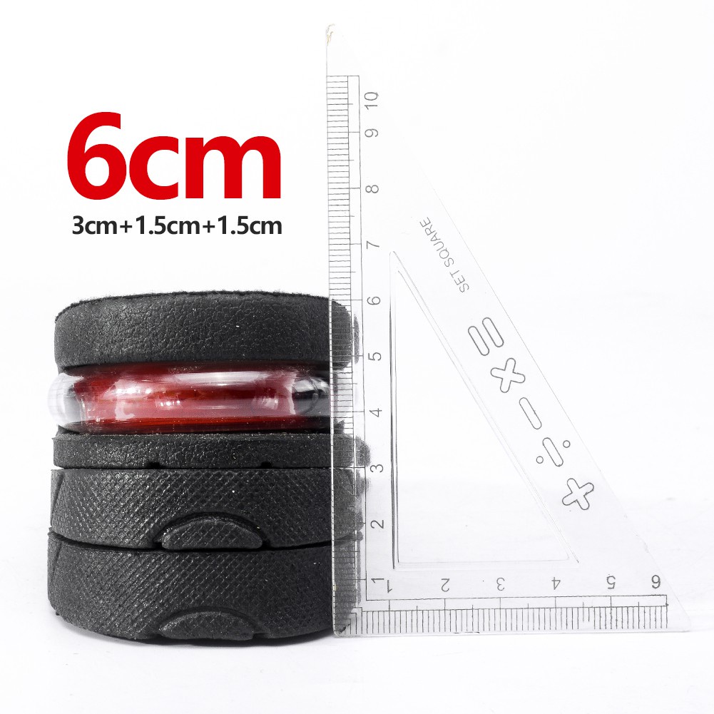 6 cm Tinggi Meningkatkan setengah Sol 3-lapisan Air Cushion Heel Insert Lift Sepatu Insole untuk Pria dan Wanita