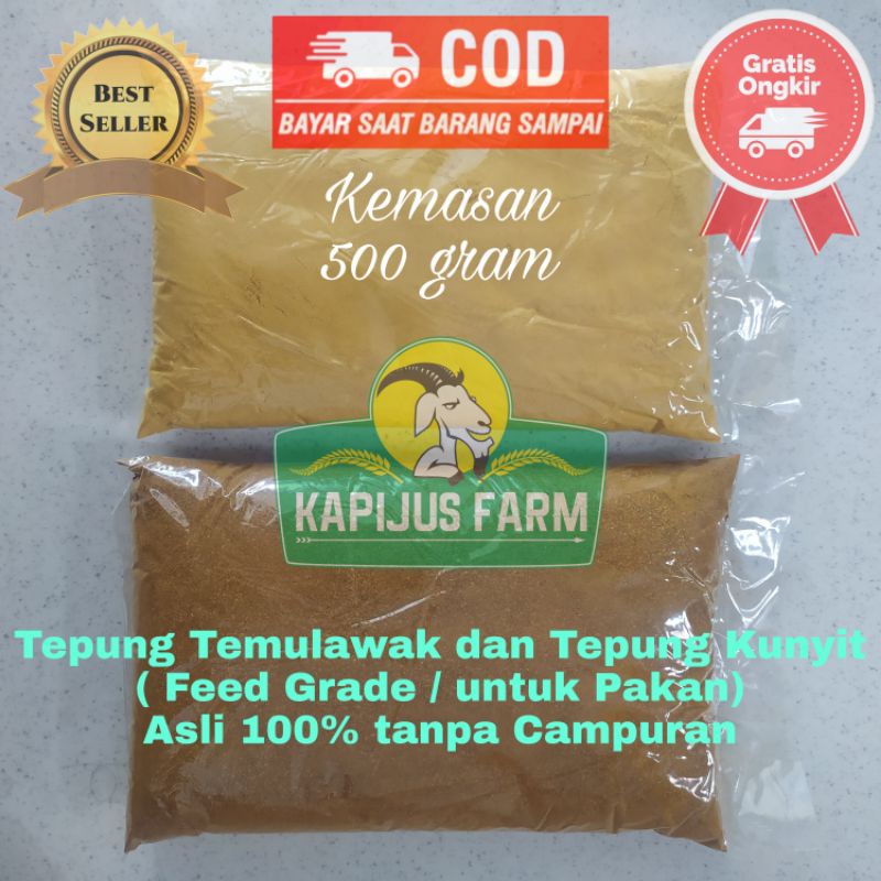 

Tepung Temulawak Tepung Kunyit Kunir untuk Jamu Ternak 500 gram