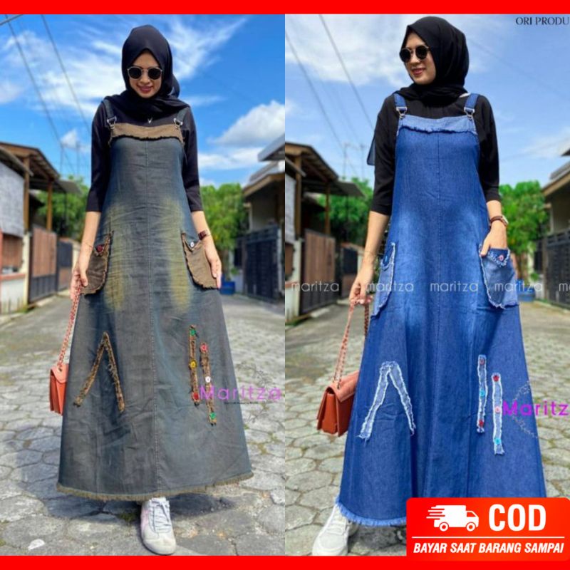 Hima Overall Jeans Premium Quality Wanita Best Seller