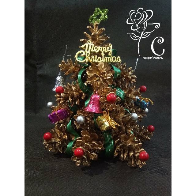 Jual Pohon Natal Gold Pine Cone / Dekorasi Christmas / Hiasan Natal | Shopee Indonesia