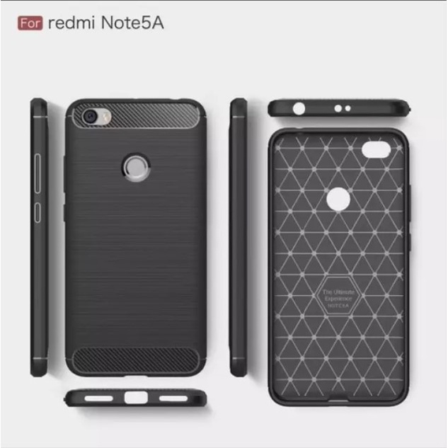 H8 Case IPaky Carbon Xiaomi Redmi Note 5A Softcase Silicone - Black