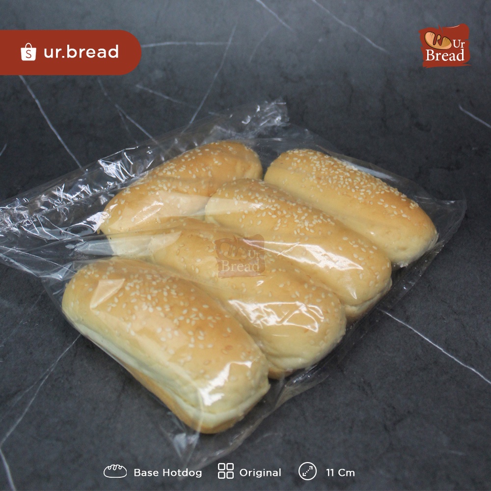 Roti Hotdog Original 11cm isi 5 | Base Hotdog (Long Burger) 11cm