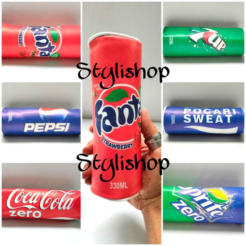 

Kotak Pensil Sleretan Model Kaleng Minuman, Tempat Alat Tulis, Tepak Pensil