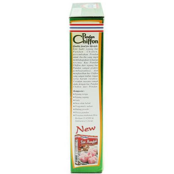 

Pondan Pandan Chiffon Premix 400G - Tepung Premiks Kue Bolu Chiffon