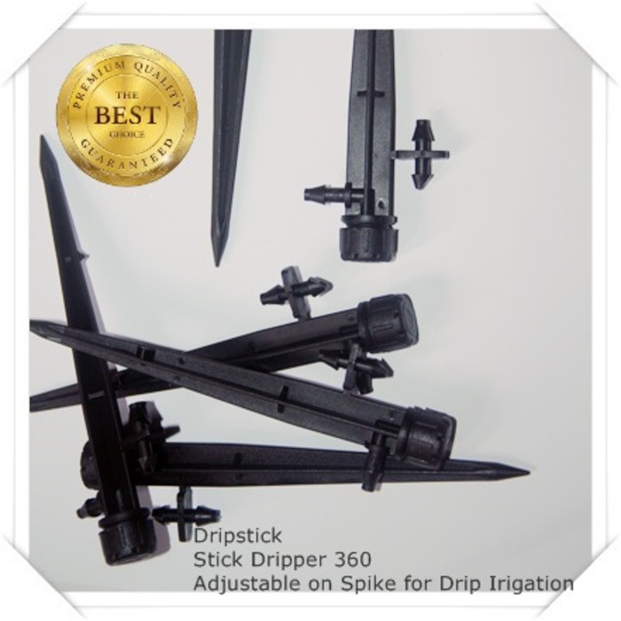 Stick Dripper Shrubbler 360* Adjustable Dripp Drip Stick Putar 8 Lubang