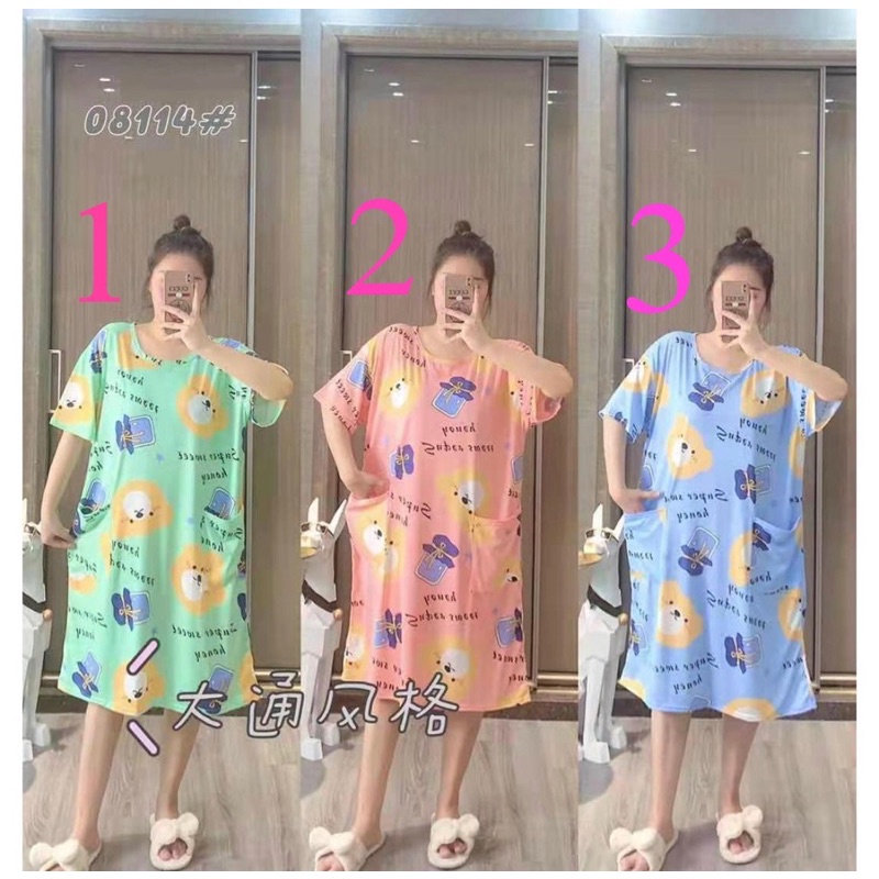 PIYAMA WANITA KAOS SPANDEX STRECH IMPORT MOTIF KANTONG ALLSIZE DASTER DEWASA NEW COLLECTION