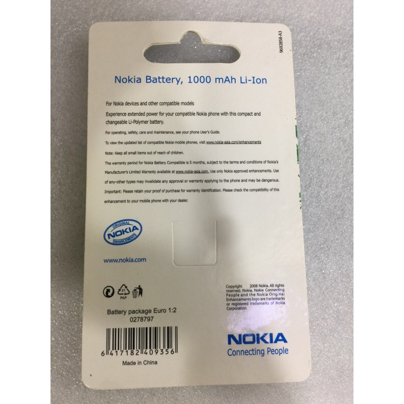 Baterai Batere Battery Original OEM Nokia BL 4C