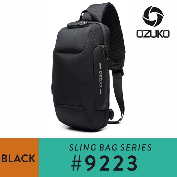 OZUKO SLING BAG #9223 - BLACK
