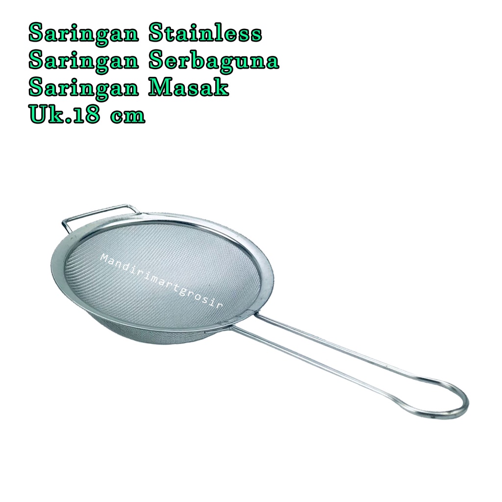 Saringan Serbaguna *Saringan Stainless * Saringan Masak * Uk.18 cm