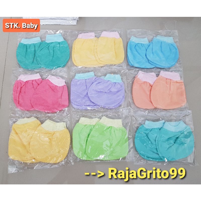 Sarung Tangan + Kaki Bayi Warna Polos Murah STK / Sarung Tangan dan Sarung Kaki bayi newborn Grosir