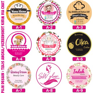  READY DESAIN Cetak  label sticker  makanan snack skincare 