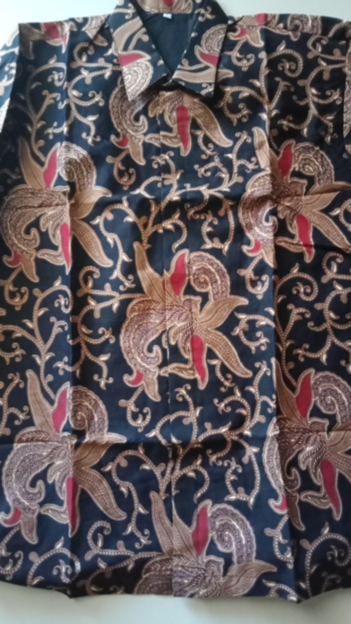 Cabe Batik Pria Kemeja Batik Pria Lengan Panjang Reguler Fit Baju Batik Pria Lengan Panjang