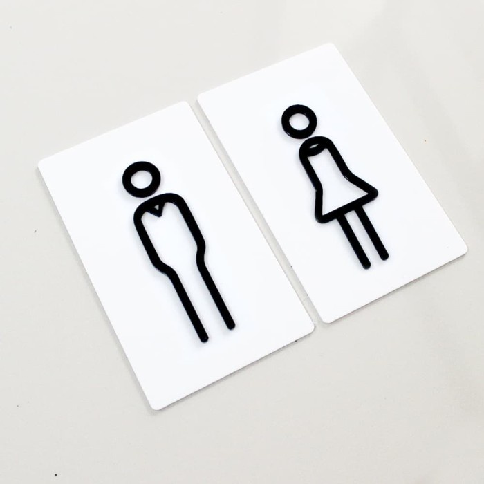 

Sign Board Akrilik Timbul 1 set | Toilet | Acrylic Signage Elegan