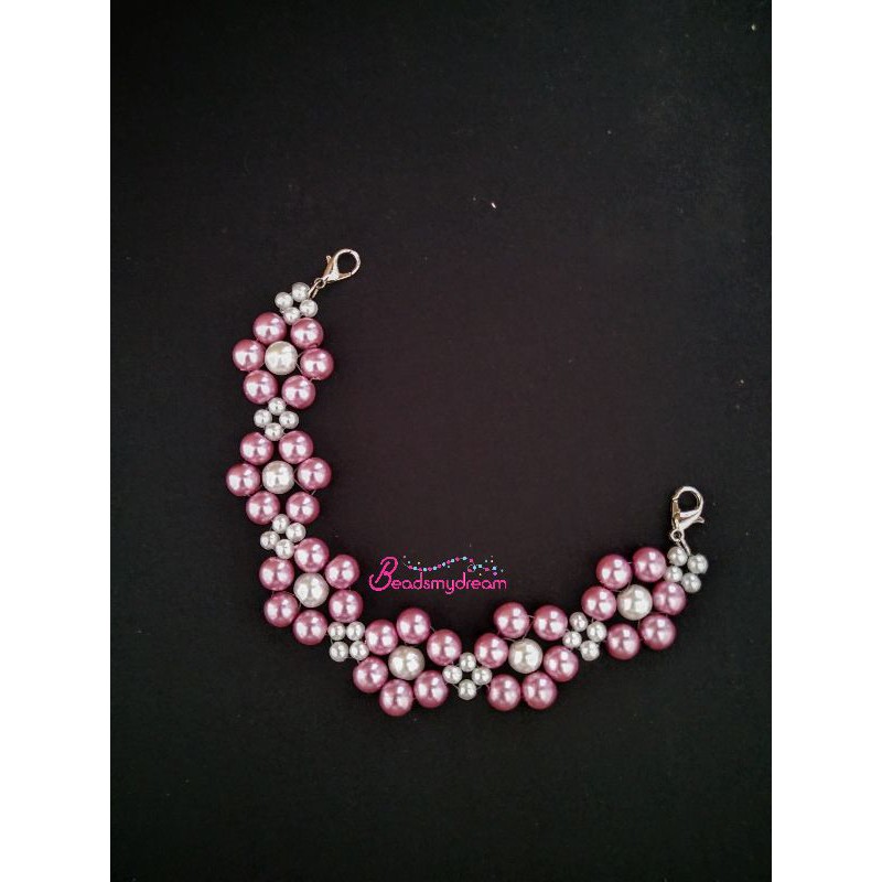 Konektor Masker Flower Lilac Konektor hijab mask connector